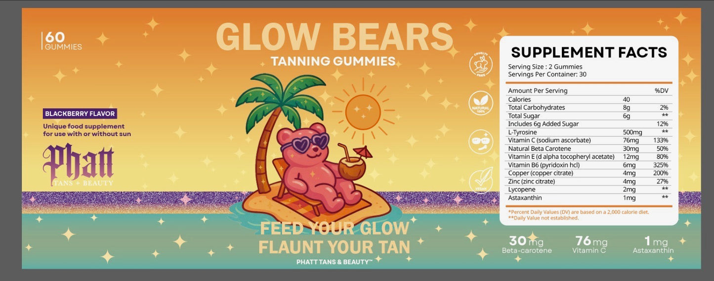 Glow Bears Tanning Gummies