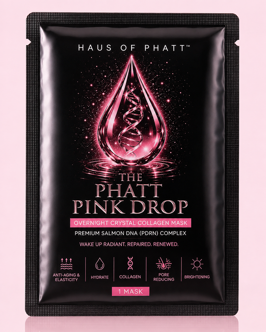The Phatt Pink Drop Overnight Crystal Collagen PDRN Individual Face Mask