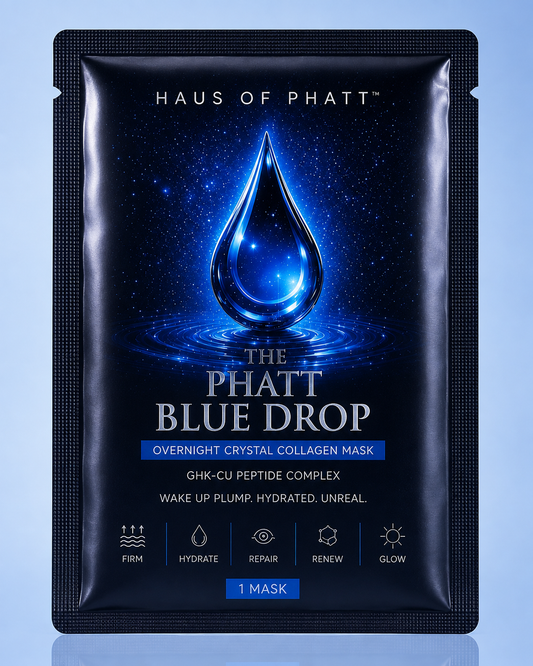 The Phatt Blue Drop Overnight Crystal Collagen Individual Face Mask