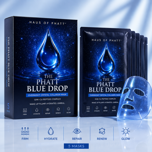 The Phatt Blue Drop Overnight Crystal Collagen Mask 5 pack